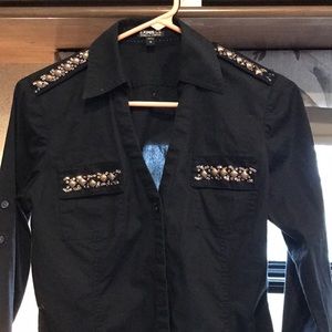 Black long sleeve button up